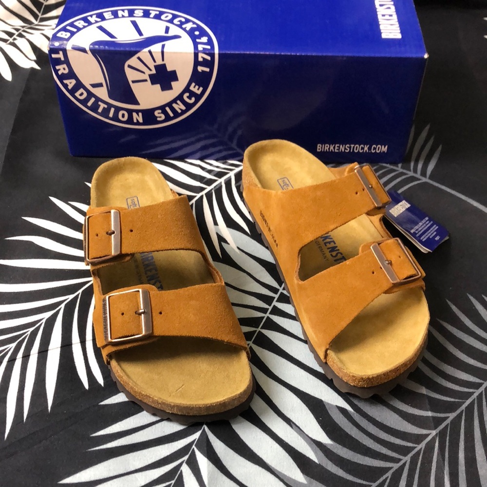 Birkenstock Arizona Suede Sandals Women's Narrow Mink
